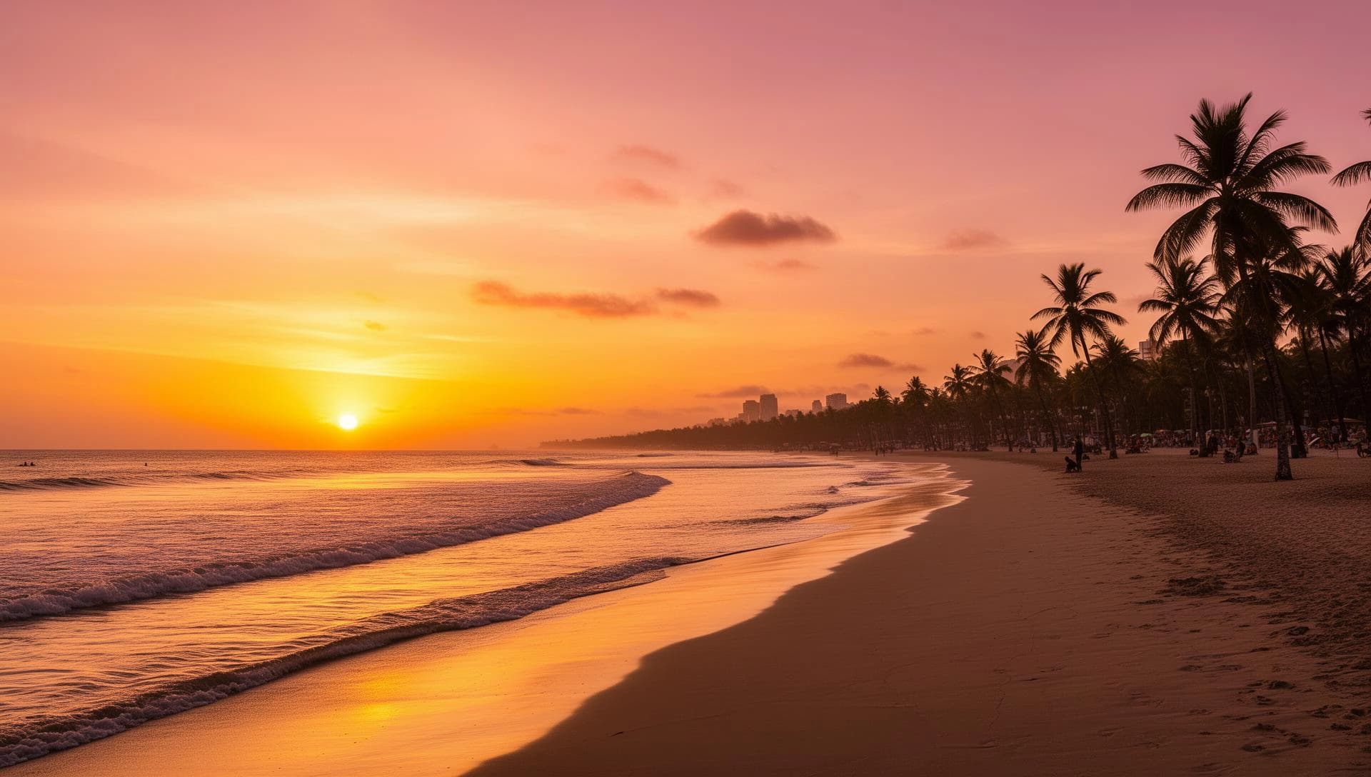 Pôr do sol na Praia de Iracema, Fortaleza